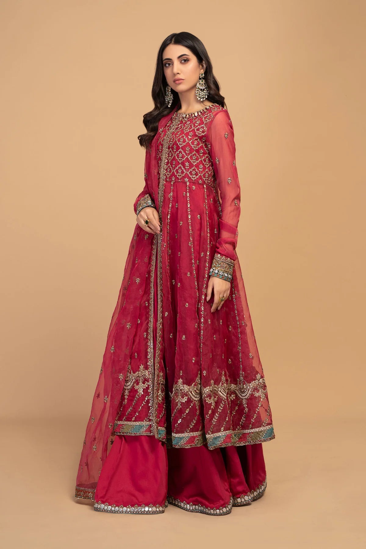 Pink Open Shirt Frock