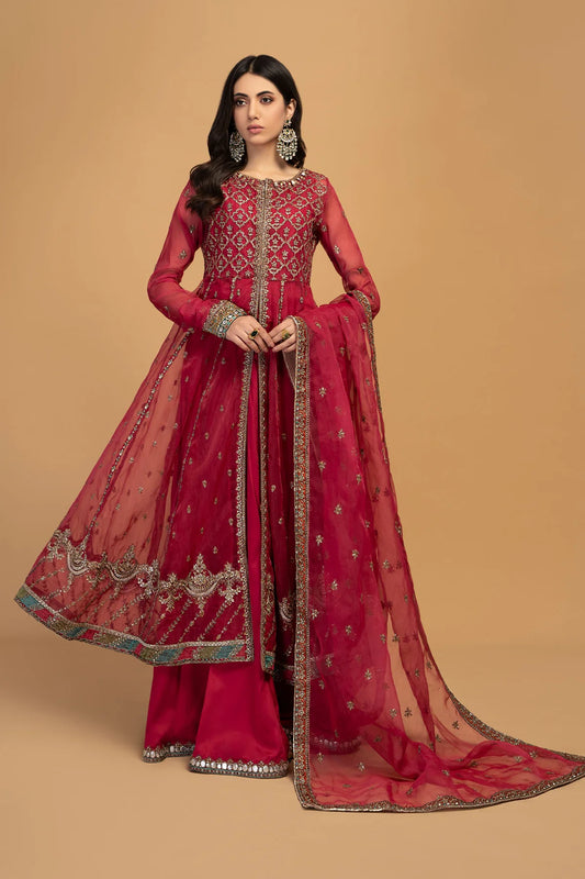 Pink Open Shirt Frock