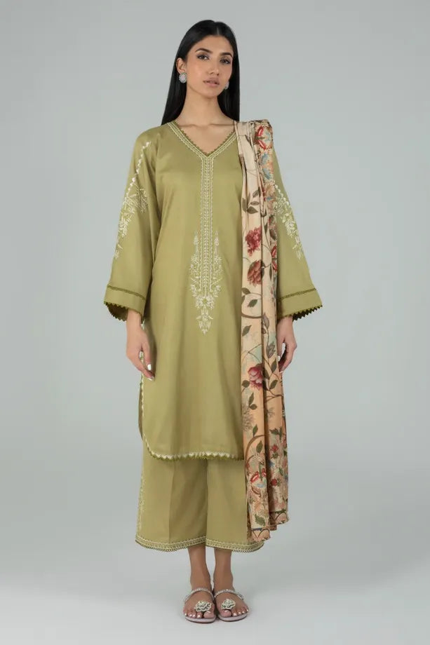 Embroidered Linen Suit