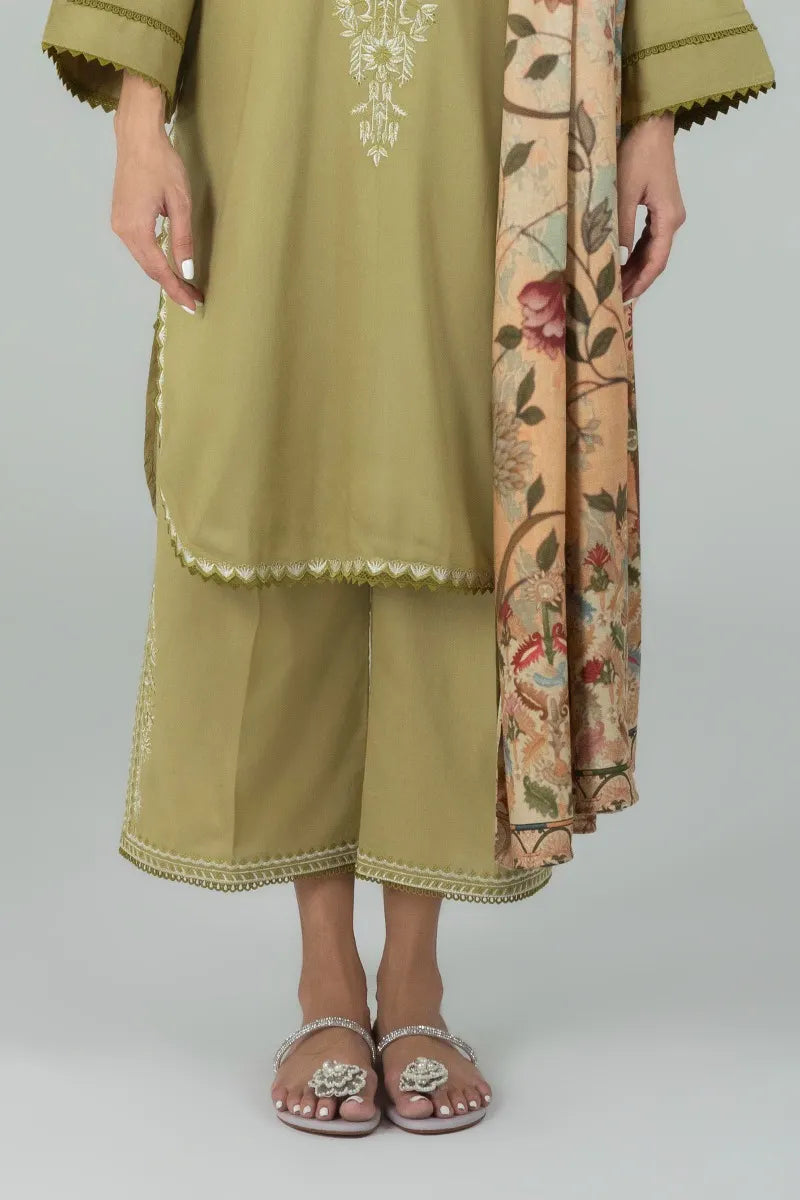 Embroidered Linen Suit