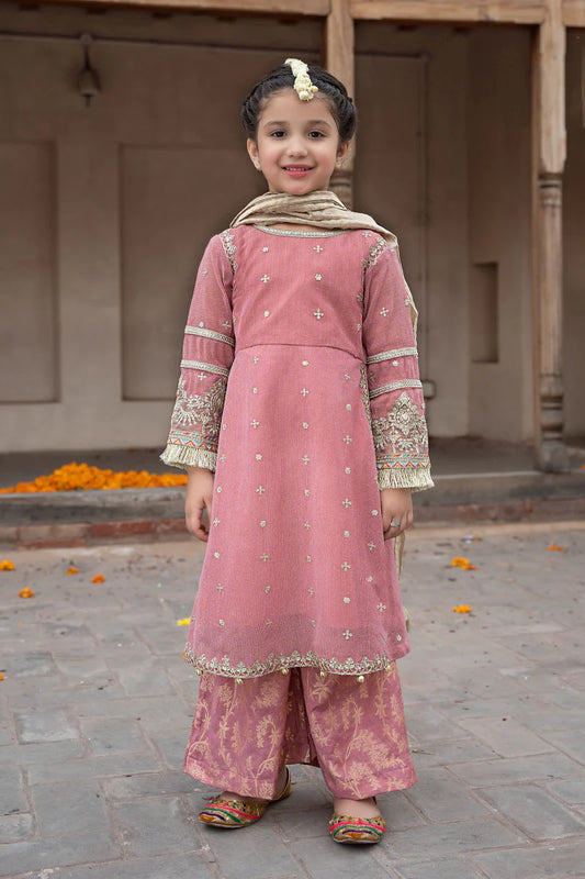 Pink Suit with Jacquard Trouser