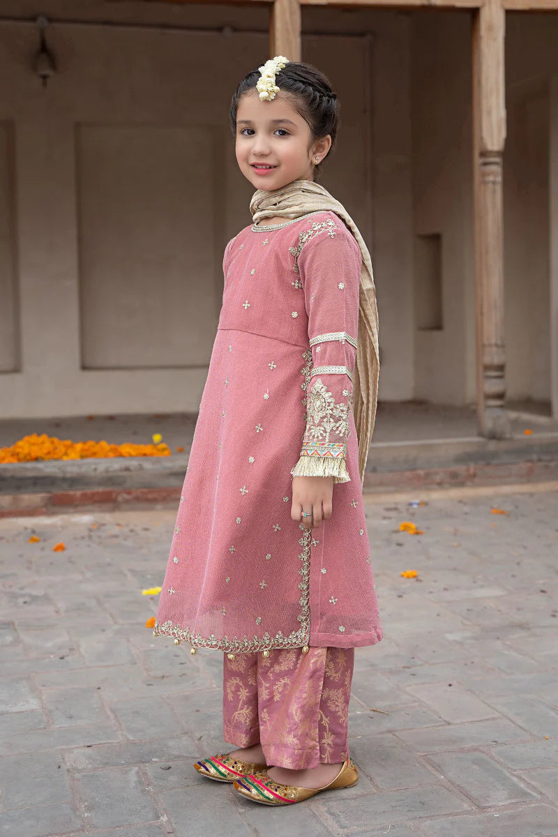 Pink Suit with Jacquard Trouser