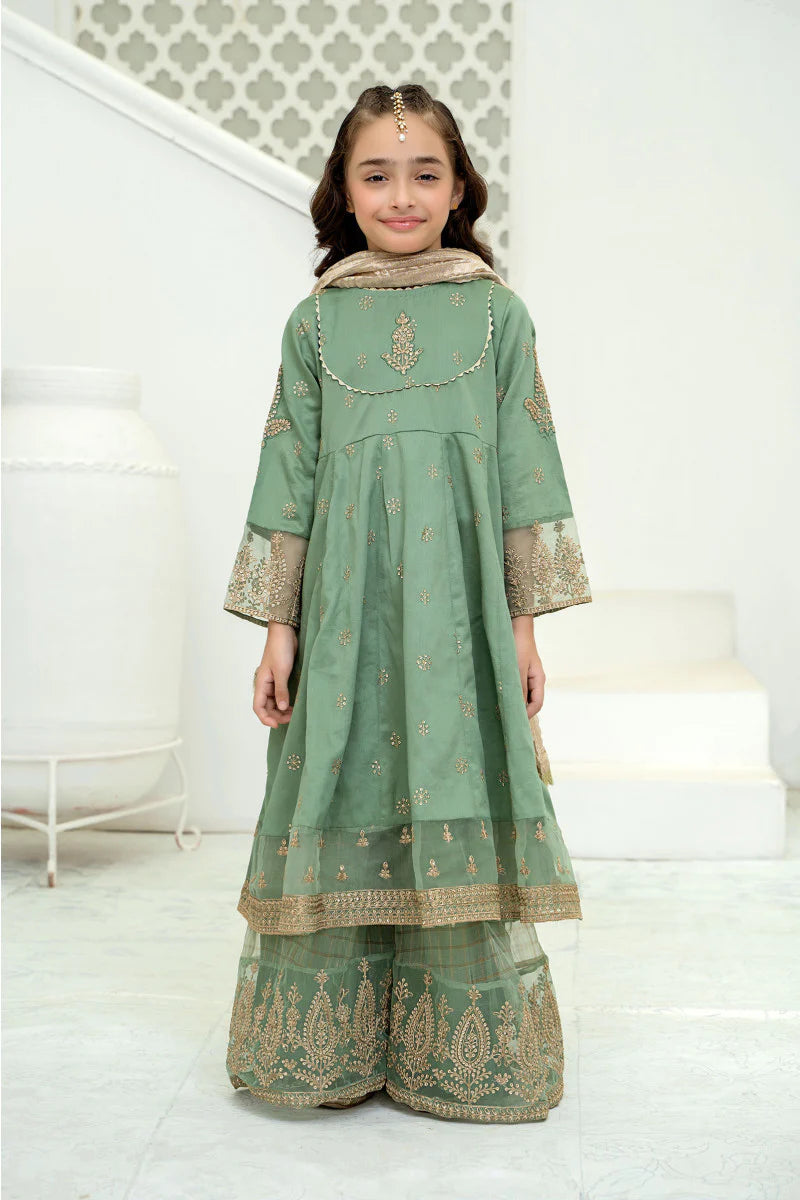 Green Froak Suit with Wide Trouser