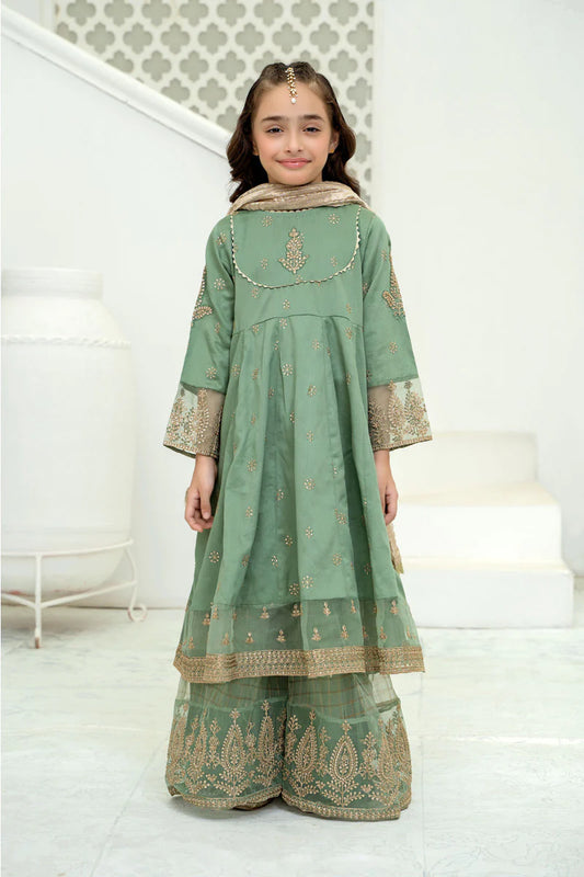 Green Froak Suit with Wide Trouser