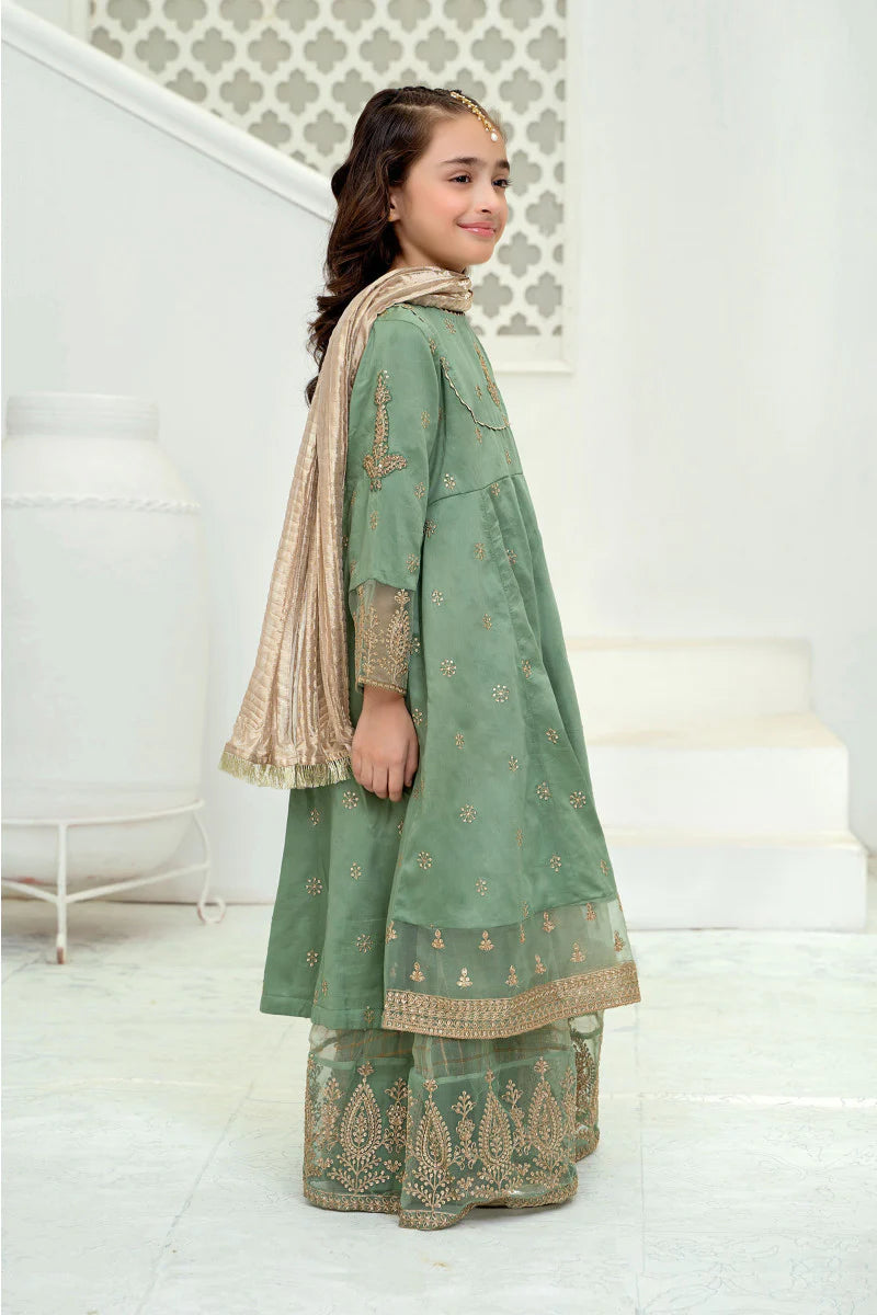 Green Froak Suit with Wide Trouser