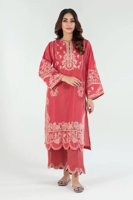 Red Embroidered Messori Lawn Suit